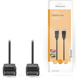 Nedis Καλώδιο DisplayPort 1.2 to DisplayPort Male 2m Black CCGB37010BK20