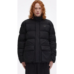 Fred Perry Ανδρικό Μπουφάν Χειμωνιάτικο Puffer Μαύρο J8545-102