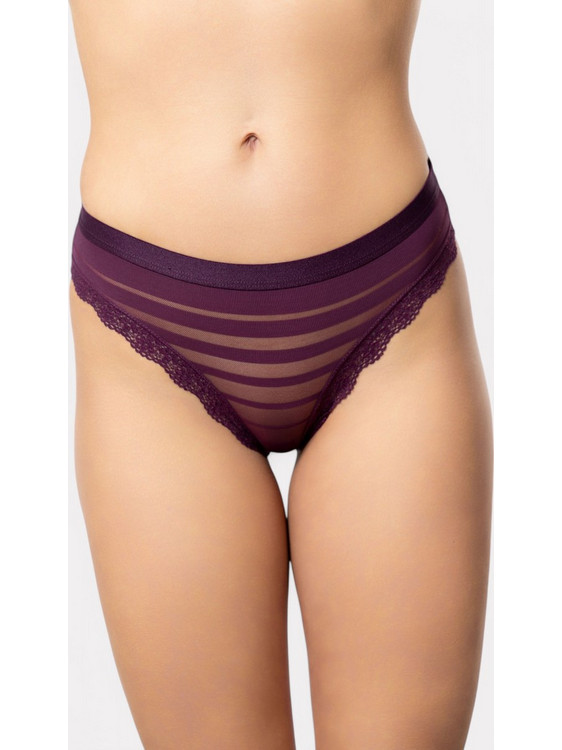 Cottonhill Γυναικείο Slip με Δαντέλα Μπορντό CH4371-3