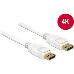 DeLOCK Καλώδιο DisplayPort 1.2 to DisplayPort Male 2m White 84877