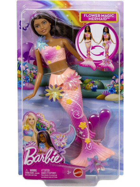 Mattel Barbie Μαγική Γοργόνα που Ανθίζει Μελαχρινή