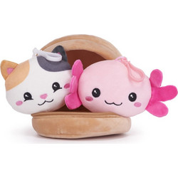 Posh Paws Kawaii Kuties Γατάκι & Axolotl με Κλιπ σε Dumpling 14cm