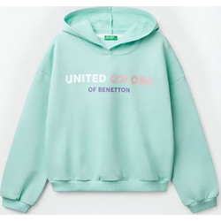 Benetton Παιδικό Φούτερ με Κουκούλα Πράσινο Mint 3J68C204D-3Y1