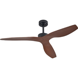 It-Lighting Trent Ανεμιστήρας Οροφής 130cm 40W με Τηλεχειριστήριο Μαύρος Καφέ