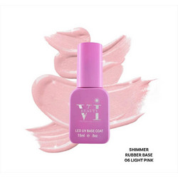 Mixcoco Beauty VI Light Pink 06 Rubber Base Ημιμόνιμο Βερνίκι Νυχιών 15ml