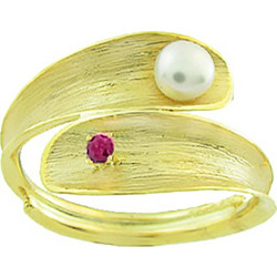 Million Diamonds Γυναικείο Δαχτυλίδι από Xρυσό 14K με Πέρλα RK22631