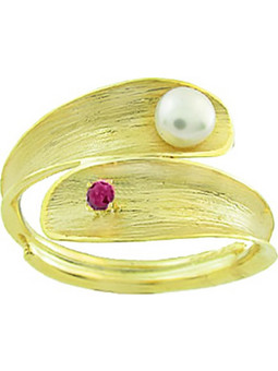 Million Diamonds Γυναικείο Δαχτυλίδι από Xρυσό 14K με Πέρλα RK22631