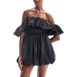 Lace Melia Mini Καλοκαιρινό Φόρεμα για Γάμο / Βάπτιση Μεταξωτό Μαύρο M-8629