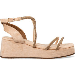 Envie Shoes Καλοκαιρινές Γυναικείες Πλατφόρμες Χαμηλές Μπεζ E21-19265-36
