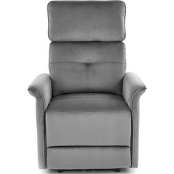 PoliHome Πολυθρόνα Relax Ανακλινόμενη Βελούδινη Γκρι Semi 162871869