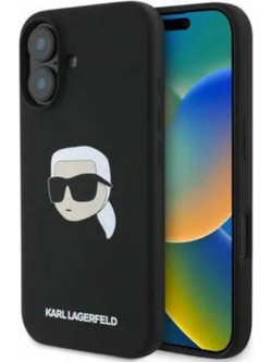 Karl Lagerfeld Karl Head Magsafe Back Cover Black (iPhone 16)
