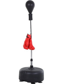 HOMCOM A91-097BK Σάκος Μποξ Ταχύτητας Δαπέδου 18cm Μαύρος