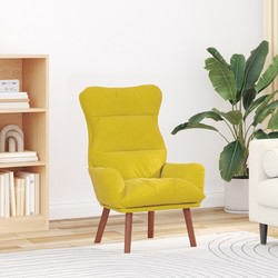 vidaXL Πολυθρόνα Relax Βελούδινη Κίτρινη 42001841