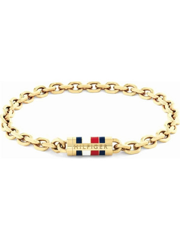 Tommy Hilfiger Ανδρικό Βραχιόλι Αλυσίδα από Ατσάλι Επιχρυσωμένο 2790653