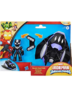 Hasbro Marvel Iron Man & His Awesome Friends Black Panther Plane Φιγούρα Δράσης για 3+ Ετών