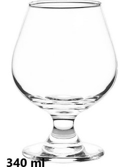 GTSA Ποτήρια Κονιάκ Γυάλινα Κολωνάτα Brunello 340ml 6τμχ 100.00.830-2