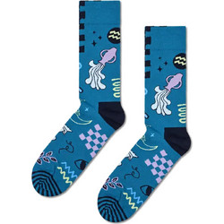 Happy Socks Aquarius Ανδρικές Κάλτσες Ψηλές με Σχέδια Μπλε P000149