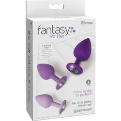 Pipedream Fantasy for Her Little Gems Trainer Σετ Πρωκτικές Σφήνες Diamond Plugs Μωβ 3τμχ