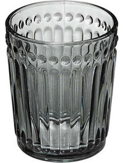 Mastershop Ποτήρι Νερού Γυάλινo Γκρι 300ml 07.154857B