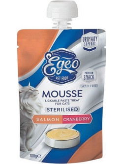 Egeo Pet Food Mousse Sterilised with Salmon & Cranberry 100gr