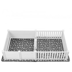 Vevor Πάρκο Σκύλου Πλαστικό Λευκό 237x123x46cm