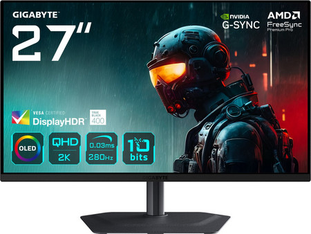 Gigabyte MO27Q2A QD-OLED HDR Gaming Monitor 27" 2560x1440 QHD 280Hz 0.03ms