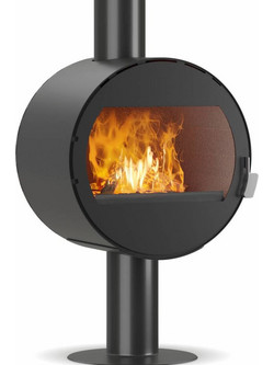 Thermiki ATS Round Wall Ατσάλινη Ξυλόσομπα Αερόθερμη 10.2kW