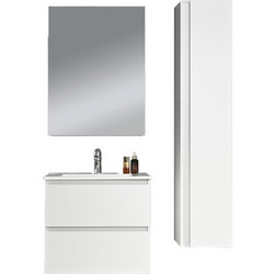 Nextdeco Avra Σετ Έπιπλο Μπάνιου με Νιπτήρα, Καθρέπτη & Στήλη White