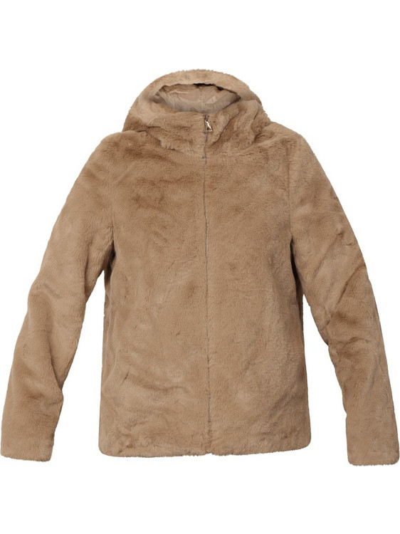 Vero Moda Sonja Γυναικεία Γούνα με Κουκούλα Καφέ 10310132-SILVERMINK