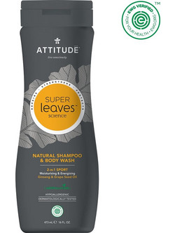 Attitude Super Leaves Sport Ανδρικό Αφρόλουτρο σε Gel 473ml