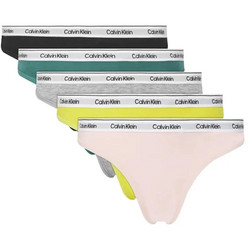 Calvin Klein Βαμβακερά Γυναικεία String Πολύχρωμα Multipack QD5221E-WAD