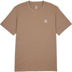 Converse Go-to Embroidered Star Chevron Ανδρικό Αθλητικό T-Shirt Εκρού 10023876-A46