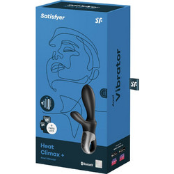 Satisfyer Heat Climax+ Πρωκτικός Δονητής Ασύρματος 20.5cm Μαύρος