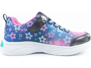 Skechers Star Sparks Παιδικά Sneakers με Φωτάκια Navy Μπλε Ροζ Πολύχρωμα 302324L-NVMT