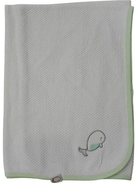 Figlio Bino Whale Πάνα Αγκαλιάς Λευκή Lime 80x75cm