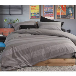 Nef-Nef Σετ Σεντόνια Μονά Βαμβακερά 170x270 Casual Stripe Dark Grey