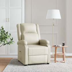 vidaXL Πολυθρόνα Relax Ανακλινόμενη Δερματίνη Λευκή 340170