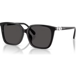 Swarovski SK6053D 103887 Ανδρικά Γυαλιά Ηλίου Τετράγωνα Κοκάλινα Μαύρα με Μαύρο Φακό
