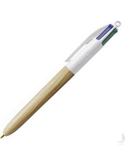 BIC 4 Colours - Wood Στυλό Διαρκείας 1mm Πολύχρωμο 694064