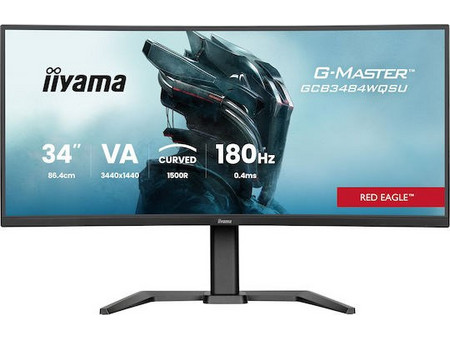 iiyama G-Master GCB3484WQSU-B1 Ultrawide VA HDR Curved Gaming Monitor 34" 3440x1440 QHD 180Hz 0.4ms