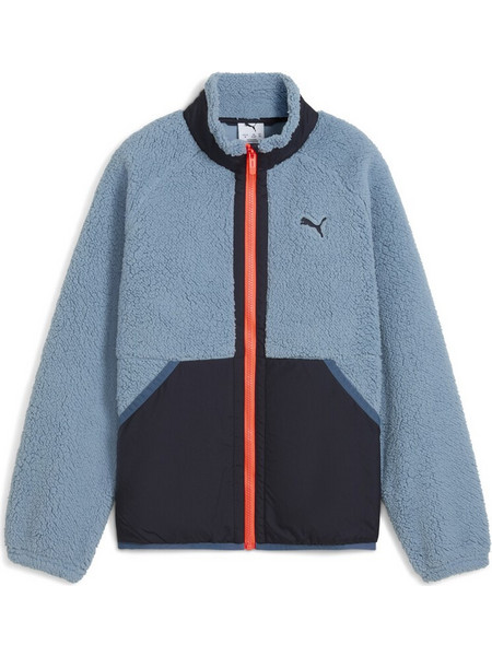 Puma Παιδική Ζακέτα Fleece με Φερμουάρ Γαλάζια 688405-34