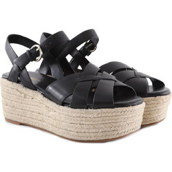 Nine West Everlie Καλοκαιρινές Γυναικείες Πλατφόρμες Ψηλές Μαύρες