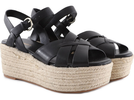 Nine West Everlie Καλοκαιρινές Γυναικείες Πλατφόρμες Ψηλές Μαύρες