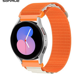 Sonique Alpine Loop Λουράκι Υφασμάτινο Orange / Beige (Universal 20mm)
