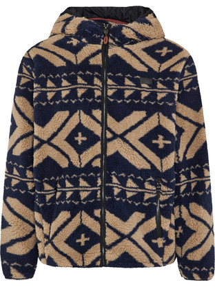 Funky Buddha Ανδρική Ζακέτα Fleece με Κουκούλα και Φερμουάρ Navy Μπλε FBM012-055-06