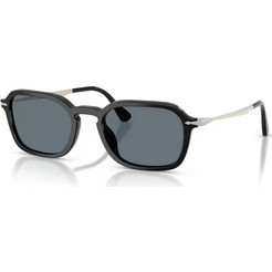 Persol PO3381S 95/3R Ανδρικά Γυαλιά Ηλίου Τετράγωνα Ασημί Μαύρο με Μαύρο Φακό