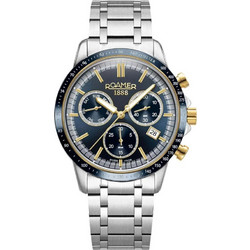 Roamer Mercury Ανδρικό Ρολόι Χρονογράφος με Ασημί Μεταλλικό Μπρασελέ R968988474520