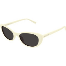Saint Laurent SL822 004 Γυναικεία Γυαλιά Ηλίου Cat Eye Κοκάλινα Λευκά με Μαύρο Φακό