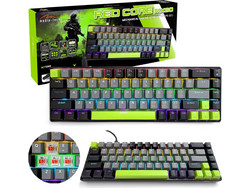 Media Tech Red Core Μηχανικό Gaming Πληκτρολόγιο 65% με Cherry MX Red Διακόπτες RGB Grey Green