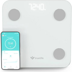 Truelife FitScale W1 White Smart Ζυγαριά με Λιπομέτρηση & Bluetooth